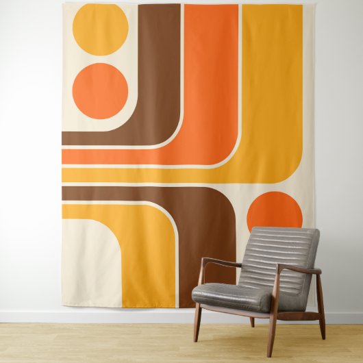 Mod 1970s Retro Style Geometric Design Wandteppich (Beispiel)