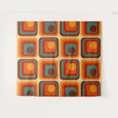 Mod 1970s Retro Style Geometric Design Wandteppich (Vorderseite (Horizontal))