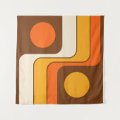 Mod 1970s Retro Style Geometric Design Wandteppich (Vorderseite (Horizontal))