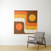 Mod 1970s Retro Style Geometric Design Wandteppich (Beispiel)
