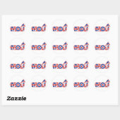 MOD 2 RUNDER AUFKLEBER (Blatt)