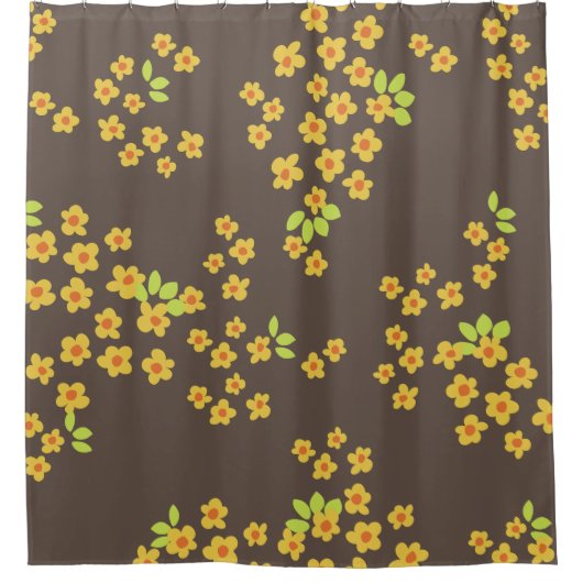 Mod 60er 70er Duschvorhang aus der Mitte des Jahrh (Vorderseite)