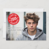 Mod Abschluss Foto Ankündigung - Red Chevrons (Vorderseite)