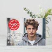 Mod Abschluss Foto Ankündigung - Red Chevrons (Stehend Vorderseite)