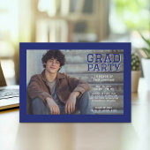 Mod Abschluss Foto Ankündigung - Schwarz Blau