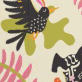 Mod Abstract Primitive Cats & Dogs Pattern Tapete (Naht)