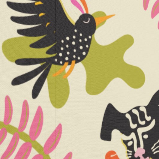 Mod Abstract Primitive Cats & Dogs Pattern Tapete (Naht)