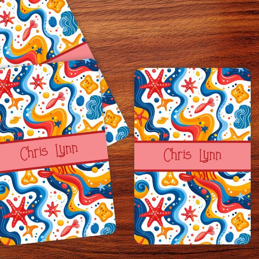 Mod Abstrakt Beach Theme mit Starfish Spielkarten