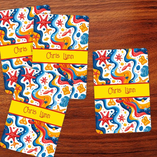 Mod Abstrakt Beach Theme mit Starfish Spielkarten