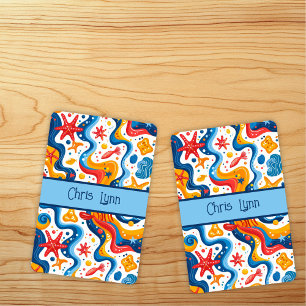 Mod Abstrakt Beach Theme mit Starfish Spielkarten