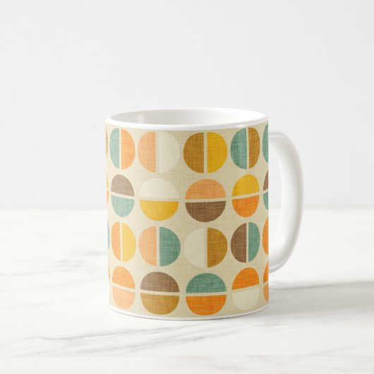 Mod Abstrakt Circle Earth Beige Kaffeetasse (VorderseiteRechts)
