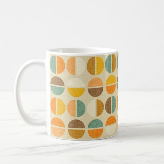 Mod Abstrakt Circle Earth Beige Kaffeetasse (Links)