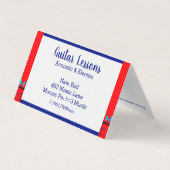 Mod Abstrakt Collage Guitar Lektionen/Musik Visitenkarten (Rückseite)