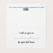 Mod Abstrakt Collage Guitar Lektionen/Musik Visitenkarten (Innenseite Aufgefaltet)