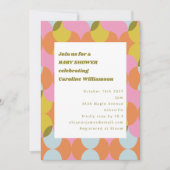 Mod Abstrakt Geometrische Babydusche aus der Mitte Einladung (Vorderseite)