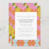 Mod Abstrakt Geometrischer Abschluss für das Mitte Einladung (Vorne/Hinten)