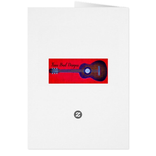 Mod Abstrakt Music Collage "Overreach" Blank Card (Hinten)