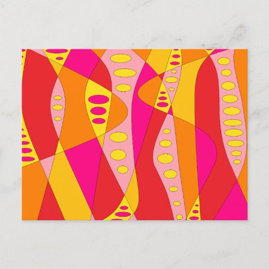 Mod Abstrakt Postkarte (Vorderseite)
