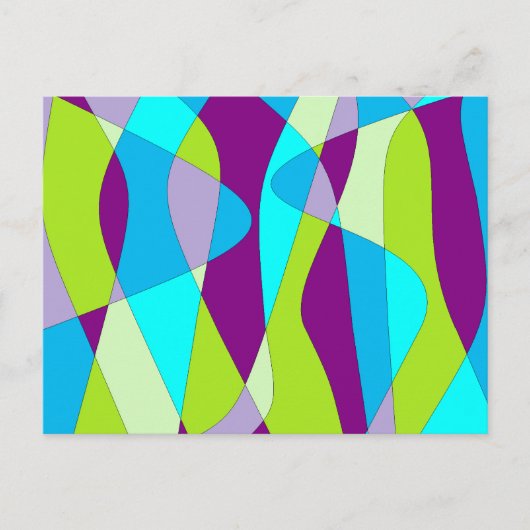 Mod Abstrakt Postkarte (Vorderseite)