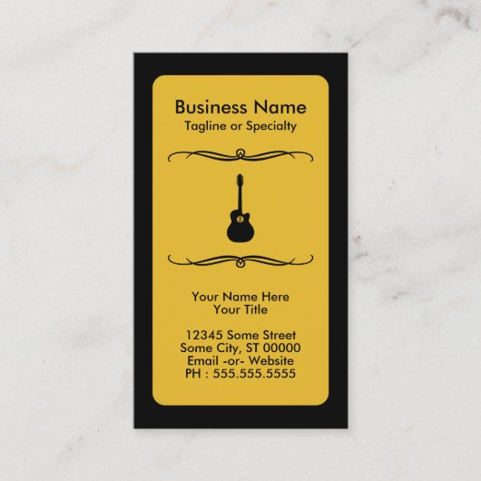Mod-Akustikgitarre-Visitenkarte Treuekarte (Vorderseite)
