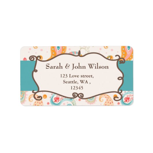 Mod aqua, blau, Rücksendekennzeichen Adressaufkleber (Vorne)