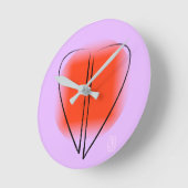 Mod Art Heart Runde Wanduhr (Winkel)