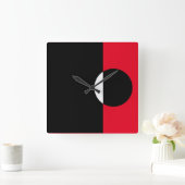 Mod Art Shapes Quadratische Wanduhr (Zuhause)