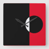 Mod Art Shapes Quadratische Wanduhr (Vorderseite)