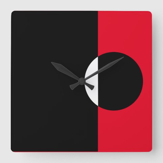 Mod Art Shapes Quadratische Wanduhr (Vorderseite)