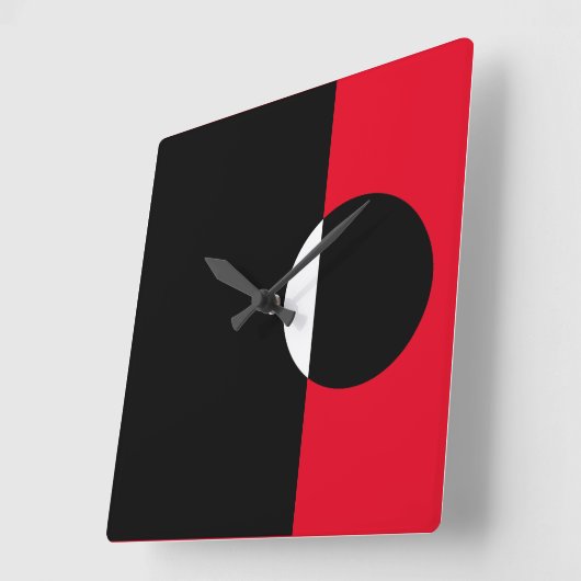 Mod Art Shapes Quadratische Wanduhr (Winkel)