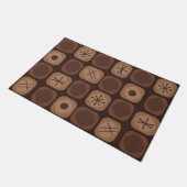 Mod Art Soft Cubes Brown aus den 1950er Jahren Fußmatte (Schrägansicht)