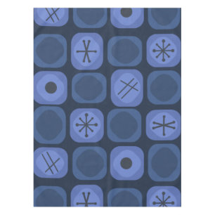 Mod Art Soft Cubes Navy Blue aus den 50er Jahren Tischdecke