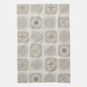 Mod Art Soft Cubes Taupe aus den 50er Jahren Geschirrtuch (Vertikal)