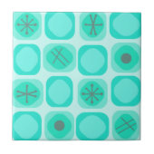 Mod Art Soft Cubes Turquoise der 50er Jahre Fliese (Vorderseite)