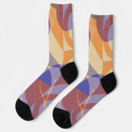 Mod Artsy Lila und Pfirsich Socken