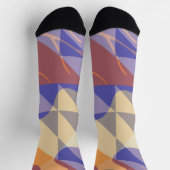Mod Artsy Lila und Pfirsich Socken (Oben)