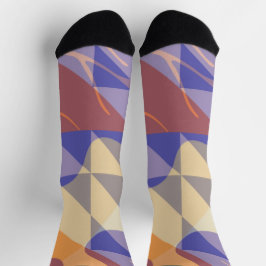 Mod Artsy Lila und Pfirsich  Socken