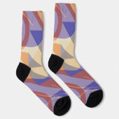 Mod Artsy Lila und Pfirsich Socken (Rechts)