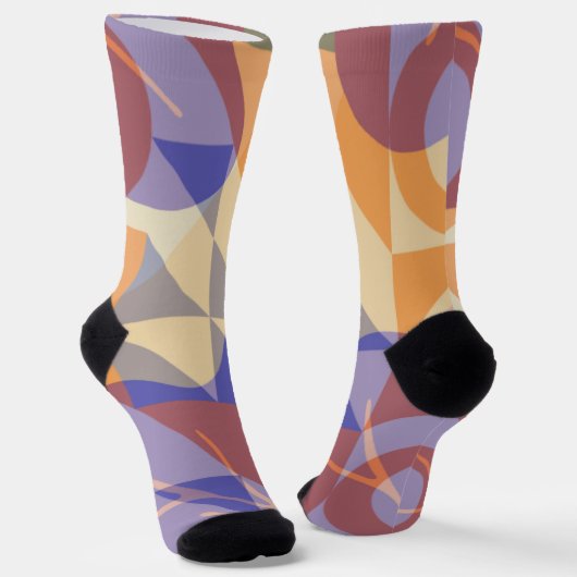 Mod Artsy Purple and Peach  Socken (Gewinkelt)