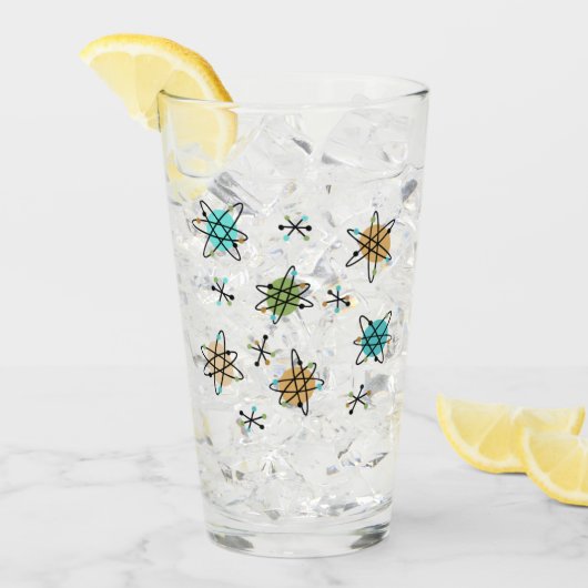 Mod Atomic Body Kissen Shot Glass Mitte des Jahrhu Glas (Vorderseite Ice)