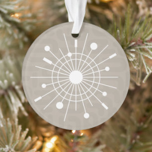 Mod Atomsputnik-Weihnachtsschneeflocke im Mittelal Ornament
