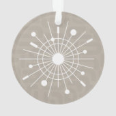 Mod Atomsputnik-Weihnachtsschneeflocke im Mittelal Ornament (Rückseite)