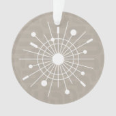 Mod Atomsputnik-Weihnachtsschneeflocke im Mittelal Ornament (Vorderseite)