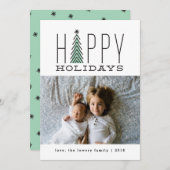 Mod-Baum-Feiertags-Foto-Karte Feiertagskarte (Vorne/Hinten)