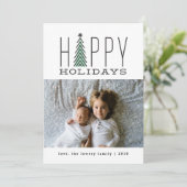 Mod-Baum-Feiertags-Foto-Karte Feiertagskarte (Stehend Vorderseite)