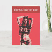 Mod Bikini Chick Birthday Card Karte (Vorderseite)