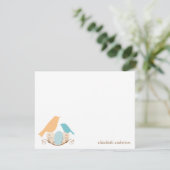Mod Birds Nest Flat Danke Karten (Stehend Vorderseite)