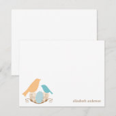 Mod Birds Nest Flat Danke Karten (Vorne/Hinten)