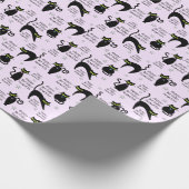 Mod Black Cat Personalisiert Geschenkpapier (Ecke)