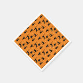 Mod Black Cats Halloween Serviette (Ecke)